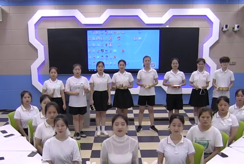 學生課堂回課表演<em>壯族</em>民歌《<em>放</em><em>雁</em>》