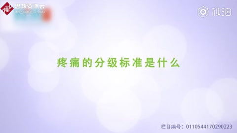 疼痛的分級(jí)標(biāo)準(zhǔn)