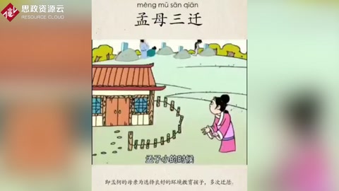 孟母三遷——引導學生弘揚正能量，弘揚社會主義核心價值觀，弘揚中華民族傳統美德