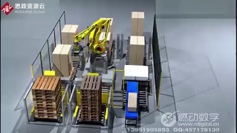 工業自動化設備三維動畫演示 物流機械臂仿真