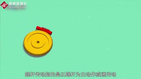 蝸桿傳動：蝸桿為主動作減速傳動