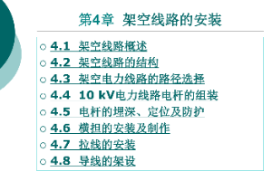 <em>課件</em>：鐵道供電<em>技術</em><em>專業</em>：《<em>電力</em>內外線施工—第4章架空<em>線路</em><em>的</em>安裝》