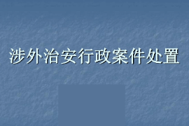 <em>課件</em>：<em>涉外</em><em>警務(wù)</em><em>專業(yè)</em>《<em>涉外</em>案件處置—<em>涉外</em>治安行政案件處置》