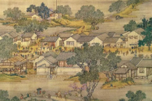 清明上河圖—清代宮廷畫家創作的紙本淺設色畫